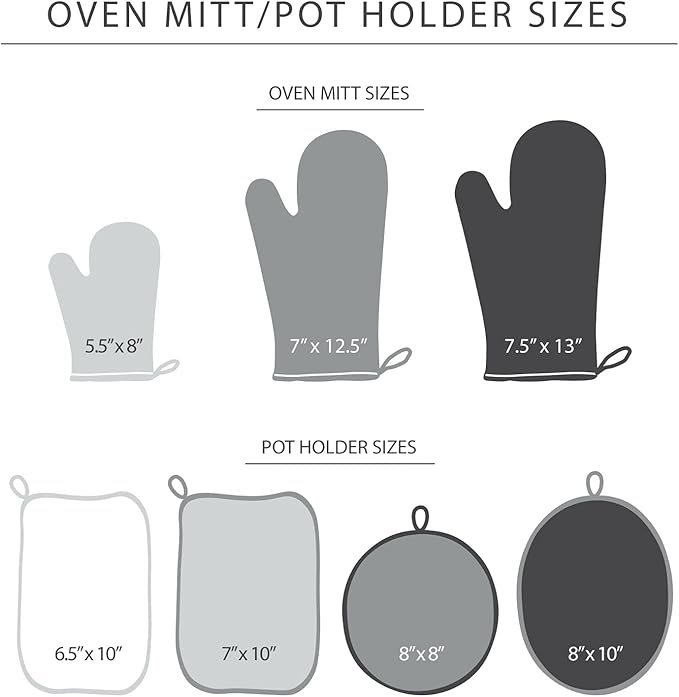 KITCHENAID Ribbed Soft Silicone Oven Mitt 2-Pack Set, 7.5"x13", Lavender Cream