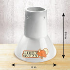 Sittin' Turkey Ceramic Beer Can Roaster & Steamer- Easily Infuse Marinades & BBQ flavors for Juicy, Flavorful Meat- XL Base Perfectly Cooks up to an 18lb Turkey- Xmas Dinner & Holiday Party Essential