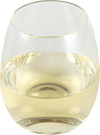 Restaurantware-Vetri 15 Ounce Wine Glasses, 24 Dishwashable Stemless Wine Glasses - No Lead, Durable, Clear Glass Cups, For Home, Bar, Or Restaurant, Serve Merlot, Chardonnay, Or Bordeaux