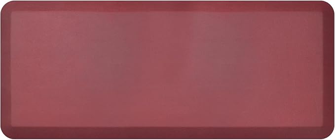 GelPro Stain Resistant Surface with 3/4 Thick Ergo-Foam Core for Health and Wellness, 20"x48", Leather Grain Cranberry