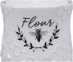 Young's Inc Ceramic Honey Bee Canisters, 4 pc/set