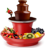 3 Tier Electric Chocolate Sauce Fountain,Melting Machine Chocolate Sauce Fondue Fountain Set,Detachable Mini Chocolate Chocolate Fondue for Party Games Night Christmas Halloween