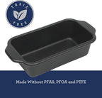 Oster Teston 9 Inch x 5 Inch Nonstick Carbon Steel Loaf Pan - Matte Black