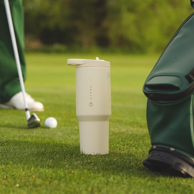 HydroJug Sport - Stainless Steel Tumbler with Straw, Vacuum Insulated, 32oz Leakproof Water Bottle, Ergonomic Design, Reusable, Dishwasher Safe, Rubber Base, Durable for Gym or Outdoors, Salmon