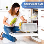 Collapsible Colander Kitchen Extendable Strainer Fruits Vegetables Noodle Pasta Food Drain Basket Space-Saver Portable Drainer Over Sink(1, 2#White)