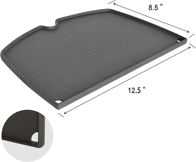 Stanbroil Cast Iron Cooking Griddle Replacement for Weber Q100 and Q1000 Series Grills, Replacement for Weber 6558