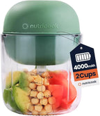 Choppi Cordless Electric Vegetable Chopper & Mini Food Processor for Dicing, Shredding, Mincing, and Puree, Portable and Rechargeable, 2-Cup, 500 mL, 4000 mAh Battery, Sage Green