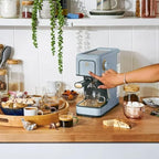 Beautiful 20-Bar Slim Espresso Machine | Single & Double Shot Programmable Brewing, Compact 4.7-in Width, Stainless Cup Warmer, Auto Shut-Off, 50 oz Tank (Cornflower Blue)