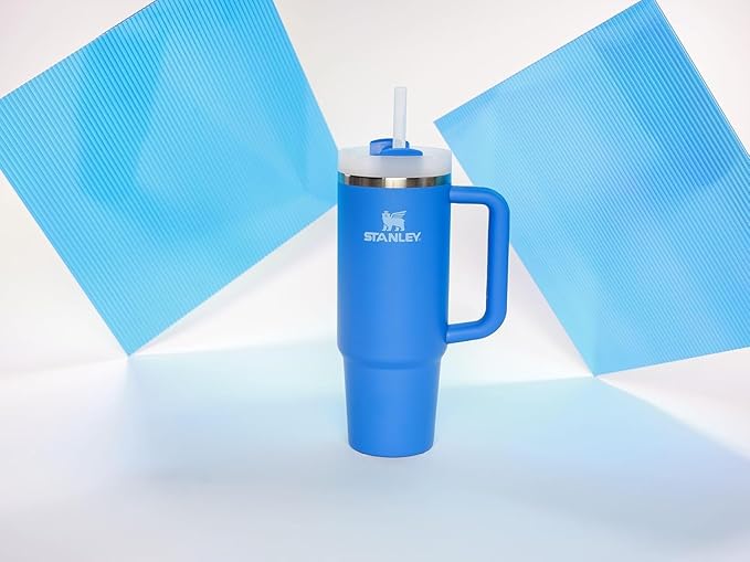 STANLEY Quencher H2.0 Tumbler with Handle and Straw 30 oz | Flowstate 3-Position Lid | Cup Holder Compatible for Travel | Insulated Stainless Steel Cup | BPA-Free | Azure