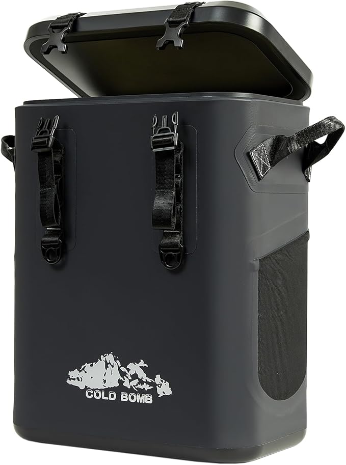 Magnetic Backpack Cooler Bag, Cold Retention Soft Coolers 30 Can Insulated Soft Sided Cooler with Waterproof Bag