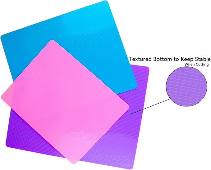7 Pieces Flexible Cutting Board mats, Plastic Cutting Boards for Kitchen Cooking, Cutting board sheets for Meat and Vegetables, Dishwasher Safe