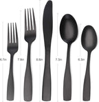 Matte Black Silverware Set, Satin Finish 20-Piece Stainless Steel Flatware set, Tableware Cutlery Set Service for 4, Utensils for Kitchens, Dishwasher Safe