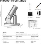 Electric Espresso Grinder, Coffee Bean Grinder for Home Use, Burr Coffee Grinder with 38MM 6-Star CNC Conical Burr and Magnetic Lid & Dosing Cup, Stepless Adjustment