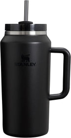 STANLEY Quencher H2.0 Tumbler with Handle & Straw 64 oz | Flowstate 3-Position Lid | Large Capacity for Travel & Sports | Insulated Stainless Steel Cup | BPA-Free | Black 2.0