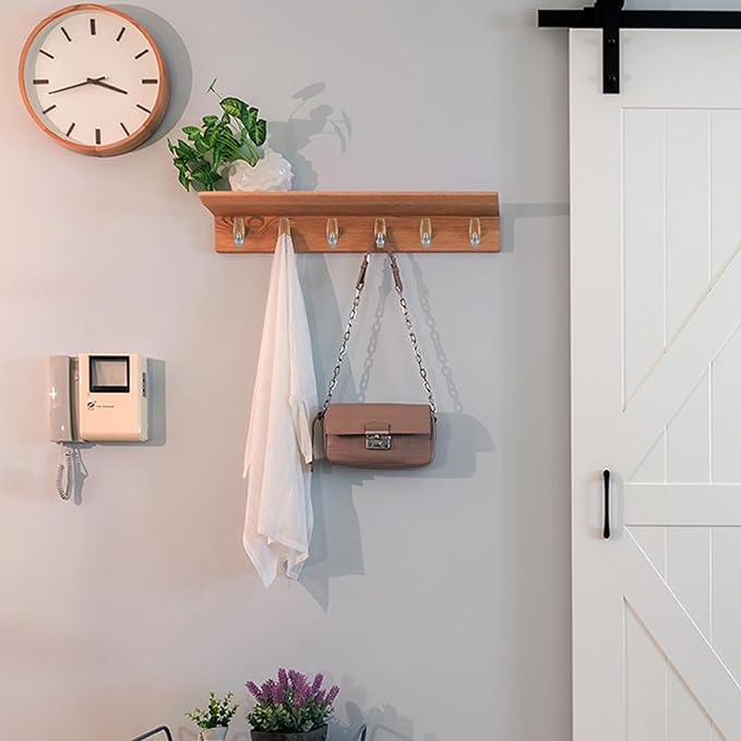 Large Clear Hooks,12-Hooks,16-Strips,Clear Wall Hook with Removable Strips,Organize Damage Free,Removes Cleanly,Utility Hooks Heavy Duty for Decorations and Storage