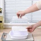 Microwave Cookware Steamer Fish Veggie Steamer Vegetable Steam Cooker Oven Container with Removable Strainer Steam Vent Lid
