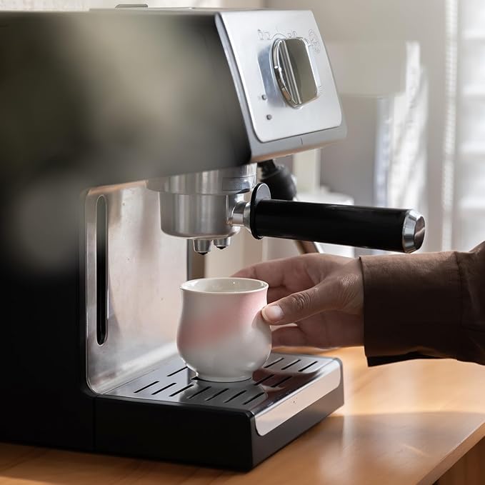 4-Oz Ceramic Espresso Cups Set - Multi-Color, Handle-Free Design for Home & Cafe | Dishwasher-Safe Stoneware Cups (Kiln turned pink, 4)