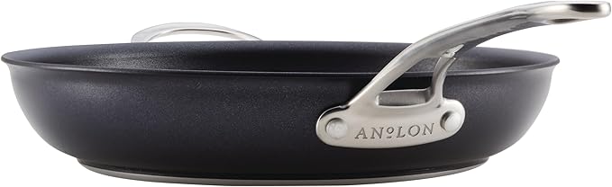 Anolon X Hybrid Nonstick Induction Frying Pans/Skillet Set, 10 Inch and 12 Inch, Dark Gray