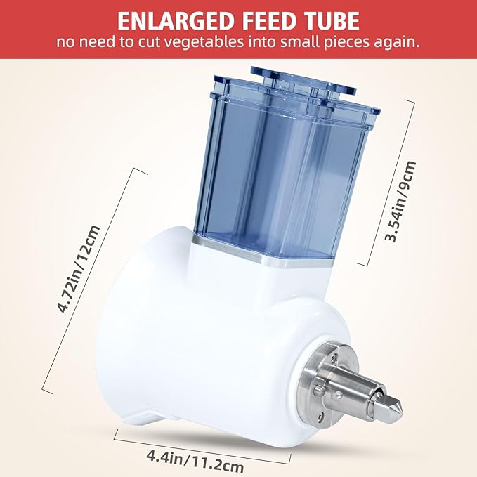 Slicer Shredder Attachment for Stand Mixer, Salad Machine with Vegetable Slicer, Salad Maker, Food Slicers Cheese Grater Attachments for Mixer Dishwasher Safe (Beige)