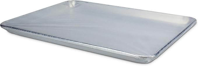 PanSaver Hotel Clear Sheet Pan Liners for Easy Clean Up - Disposable Buffet Pan Liners, Ovenable up to 400F (Bun Sheet Pan - 16 x 6 in)