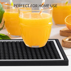 Bar Mat for Cocktail and Coffee Bar 6" x 12" Rubber Bar Service Spill Mat for Cocktail Bartender Coffee Bar or Countertop Mats Glass Drying Mat