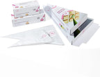 Keenpioneer Piping Bag - Disposable Cake Decorating Bag 100 Count, 12 inch, Clear