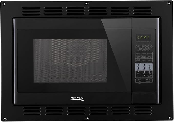 RecPro RV Convection Microwave 1.1 cu. ft. | 120V | Microwave | Appliances | Direct Replacement for High Pointe and Greystone (Black)