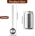 18/8 Stainless Steel Coffee Scoo, Food Grade Metal Measuring Spoon 8.6 In Long Handle 2 Tbsp/ 30ml Metal Scooper Tablespoon for Beans Ground Sugar Powders Protein Powders Sugar