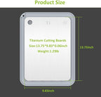 Titanium Cutting Board, 100% Pure Titanium Cutting Boards for Kitchen, Double-Sided Food-Grade Chopping Board for Meat, Vegetables & Fruits, Dishwasher-Friendly (13.75''X9.83'')