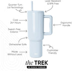 Simple Modern 40 oz Trek Tumbler with Handle and Straw Lid | Cup Holder Friendly Insulated Stainless Steel Travel Mug | Ice Melt
