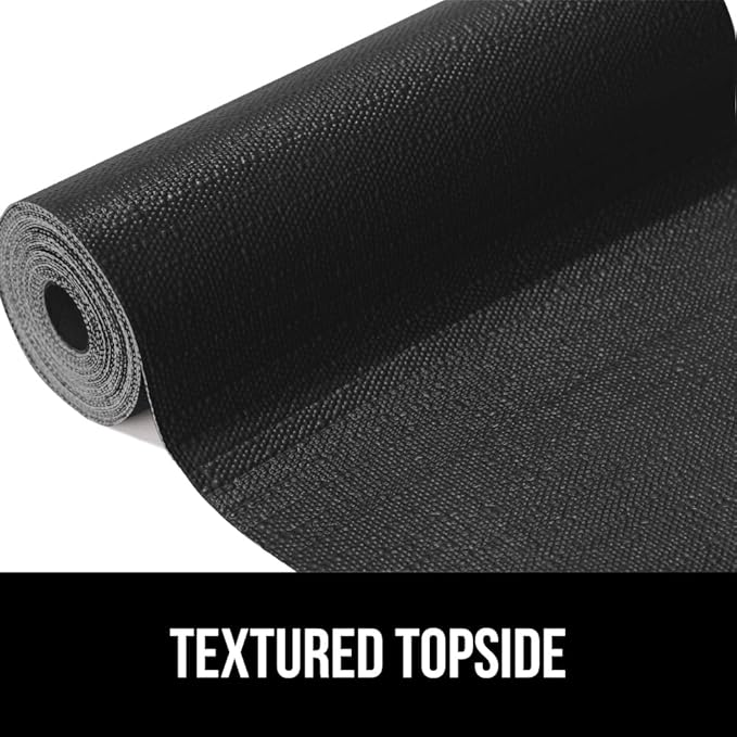 GORILLA GRIP DripGuard Drawer and Shelf Liner for Cabinet, 20x240 Inch, Slip Resistant Non Adhesive Protection for Kitchen, BPA Free Smooth Surface Plastic Liners for Cabinets, Bathroom Drawers, Black