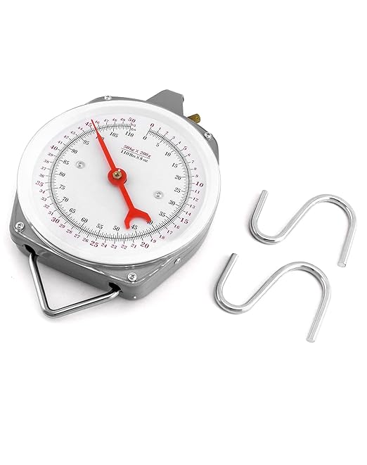 QWORK Precision Hanging Scale, 110lbs / 50kg Capacity, Dual Unit, Heavy Duty