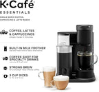 Keeurig K-Café Single Serve Coffee Maker, Built-In Milk Frother, Latte & Cappuccino Brewer, Espresso Shot, 3 Brew Sizes, 42 oz Water Reservoir, Travel Mug Friendly, Compact Design (Black 42oz)