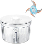 Chopper Blade & Glass Bowl Set for Chopper F2 Food Processor – Includes 1PC Bi-Level Blade & 1PC 8 Cup Glass Bowl, Compatible with F2 Food Processors