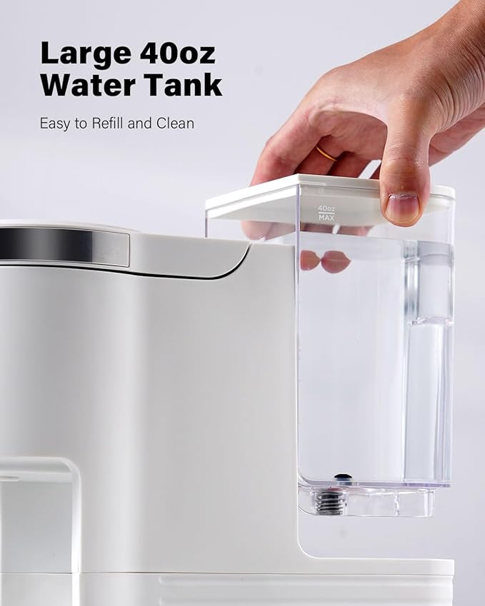 SHARDOR 3 in 1 K Cup Coffee Maker, Single Serve Coffee Maker for K Cup Pods & Ground Coffee & Teas, 6 to 14oz Brew Sizes, 40oz Detachable Water Reservoir, Compact Design, White