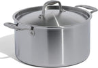 Made In Cookware - 8 Quart Stainless Steel Stock Pot With Lid - 5 Ply Stainless Clad - Professional Cookware - Crafted in Italy - Induction Compatible