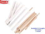 Gmark Individually Wrapped 5.5" Coffee Stir Sticks (length 140mm, width 6mm, thick 1.3mm) - 500pc Round End, Eco Friendly Coffee Stirrers for Hot Drinks - Natural Birch GM1014A