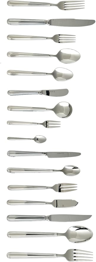 Fortessa Metropolitan 18/10 Stainless Steel Flatware Espresso Spoon, Set of 12,Silver