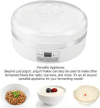 Yogurt Maker, Electric Yogurt Maker Machine with 7 Glass Jars, Automatic Greek Yogurt Machine with Temperature Control & Time Control for Home Use, Homemade Yogurt is Easy to Use