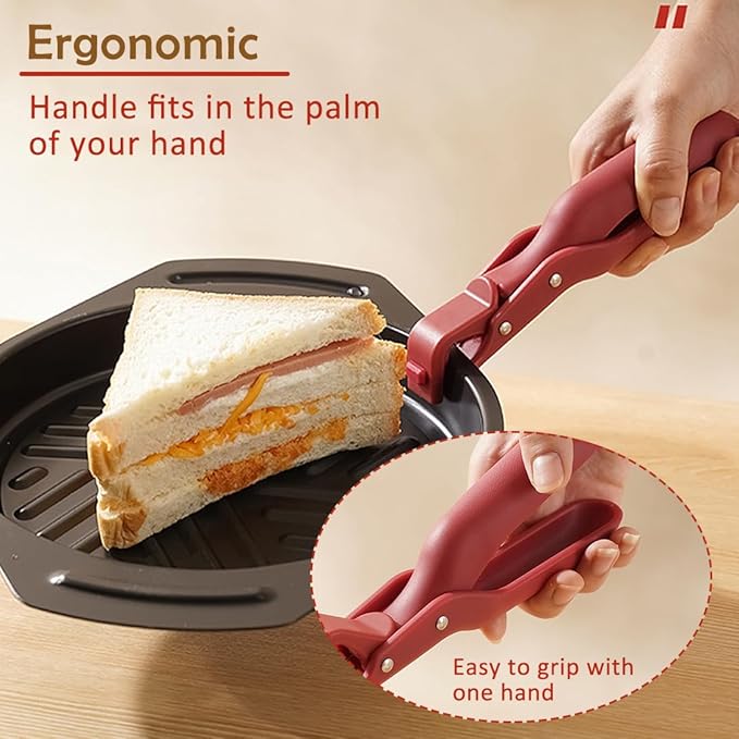 Multi-Purpose Anti-Scald Bowl Holder Clip for Kitchen, 2 Pcs Silicone Non-Slip Heat Insulation Anti-Scald Clip, Hot Bowl Dish Plate Gripper Clips Tongs Clamp Holder, Hot Pan Gripper Tool (Red+Green)