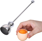 Egg Cracker Topper Cutter Stainless Steel Egg Shell Opener Separator Remover Egg Cracker Tool for Raw Eggs, Hard or Soft Boiled Eggs