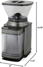 Cuisinart Coffee Grinder, Electric One-Touch Automatic Burr Coffee Grinder with 18-Position Grind Selector, Cup Size Selector for 4 – 18 Cups, Black Stainless Steel