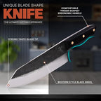 Kitchen perfection Handmade Chefs Carving Knife For Meat Cutting- Extremely Sharp Cooking Knife 8 Inch -Hand Sharpen Best Gift For Men - High Carbon Steel w/Leather Sheath