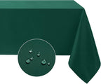 Softalker Rectangle Tablecloth, Waterproof & Stain Resistant Table Cloths Wrinkle Free Fabric Washable 210GSM Polyester Table Cover for Spring/Party/Wedding - 90 x 132 inch,Green