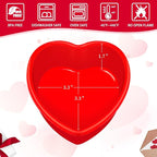4 Inch Mini Heart Shaped Cake Pans, 2 Pack Nonstick Small Heart Silicone Baking Molds for Cheesecakes, Chocolate Cakes, Brownies