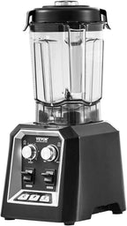VEVOR Professional Blender, Commercial Countertop Blenders, 68 oz Jar Blender Combo, Stainless Steel 3 Functions, for Frozen Drinks, Shakes, Smoothies, Peree, and Crush Ice, Black