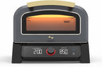 Current® Model P Smart Electric Pizza Oven, 12-Inch, 850°F Max, Multiple Cooking Modes, App Connectivity for Temperature Monitoring & Custom Cooking Times, Compact for Indoor & Outdoor Use, Dark Gray
