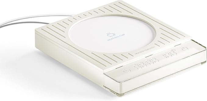 2026 New Smart Coffee Mug Warmer for Desk, 4 Temp Settings, Electric Cup Warmer with Auto Shut Off & Timer, Fast Heating Plate for Coffee, Tea, Candle Warmer, Smart Gift for Office & Home Use(White)