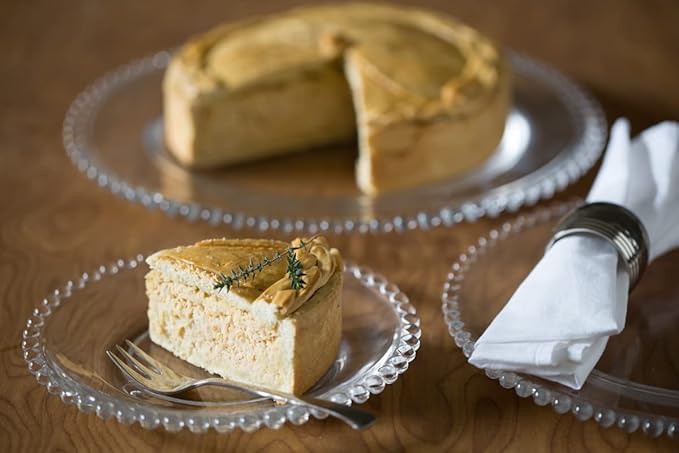 WOLFF - Set of 4 Pearl Beaded Crystal Dinner Plates - Clear Glass Plates, Dinner Accessories, Crystal Kitchen Utensils Set - Luxury Glasswear, Dish Set - Clear, 11 inches