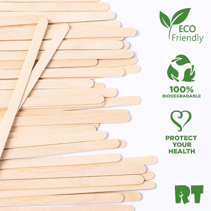 RT－Wooden coffee stirrer natural birch can be used for tea hot drinks and cold drinks the stirrer sticks 5.5"inch 1000 sticks packaging